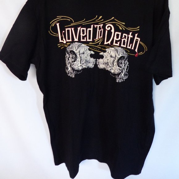 LOVED TO DEATH CURIOSITIES ODDITIES STORE SAN FRANCISCO BLACK T-SHIRT (XL) NEW - Picture 3 of 9
